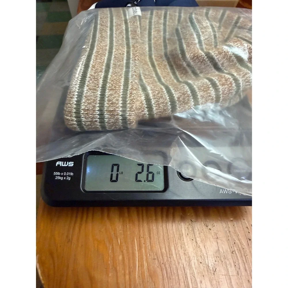 Coal Beanie Hat Unisex OS Brown Green Striped Knit Made in USA